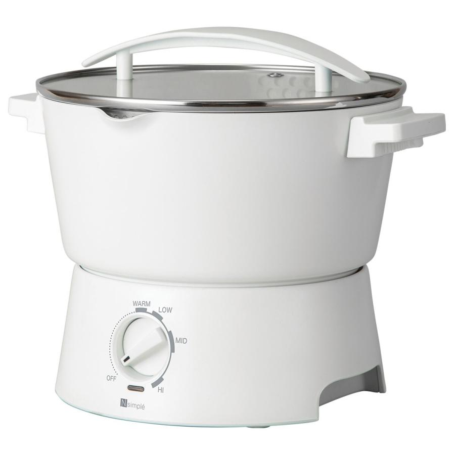 ニトリ（NITORI） 1台10役マルチ調理ポット(OG2G02 ホワイト) : ニトリ