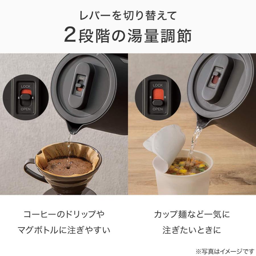 ニトリ（NITORI） 湯量が調節できる電気ケトル (0.8L AB2G02 ブラック 