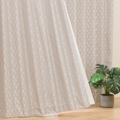 ニトリ（NITORI） 裏地付き遮光2級・遮熱カーテン(PK031 モカ