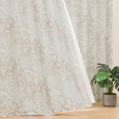 ニトリ（NITORI） 裏地付き遮光2級・遮熱カーテン(PK044 グリーン