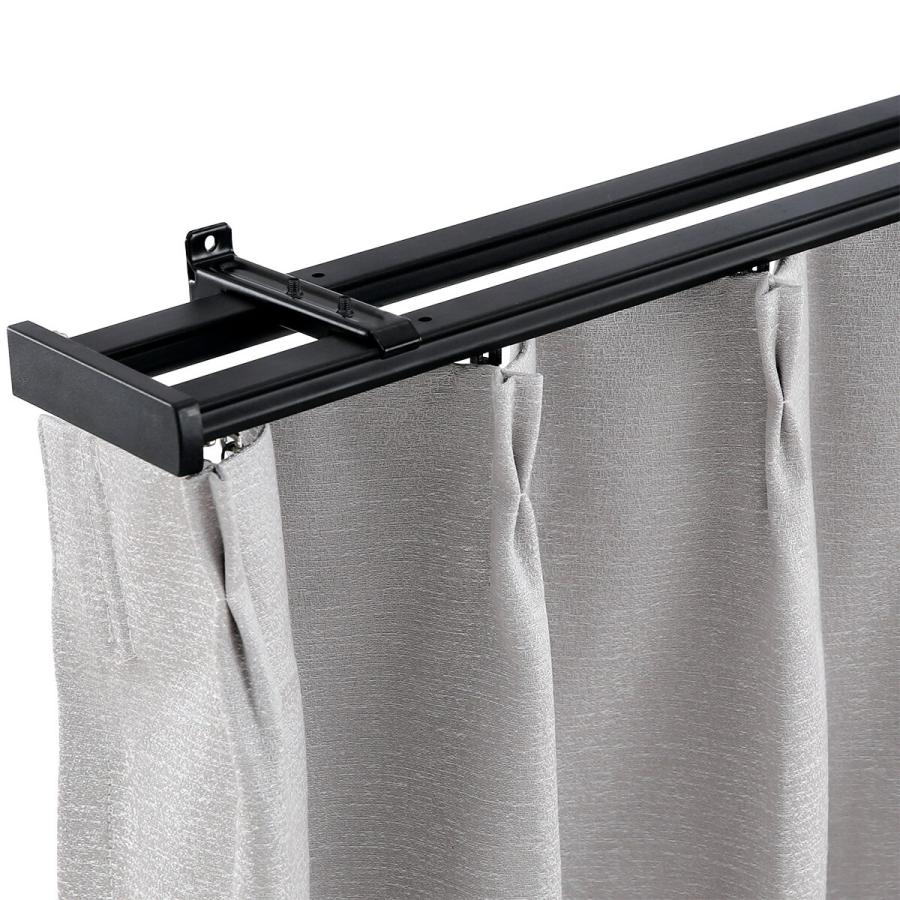 ニトリ（NITORI） 伸縮式 木目調静音カーテンレール(KR3 BK 2M/W