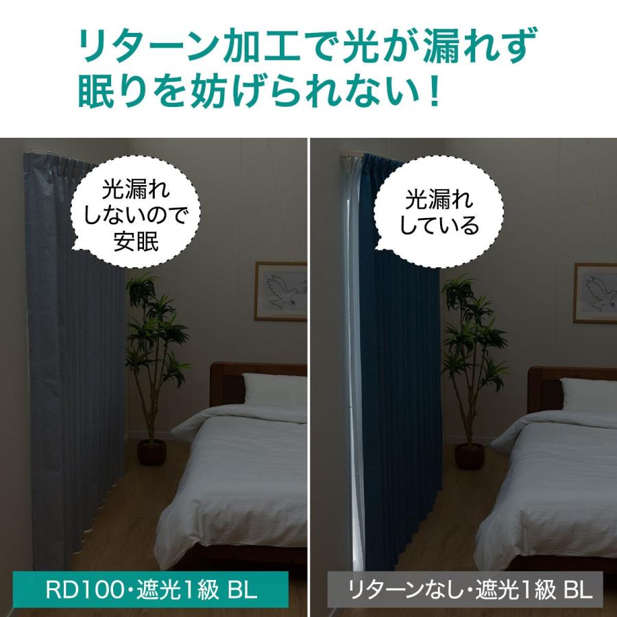 ニトリ 遮光1級・遮熱・遮音カーテン(RD100 ブルー 100X110X2