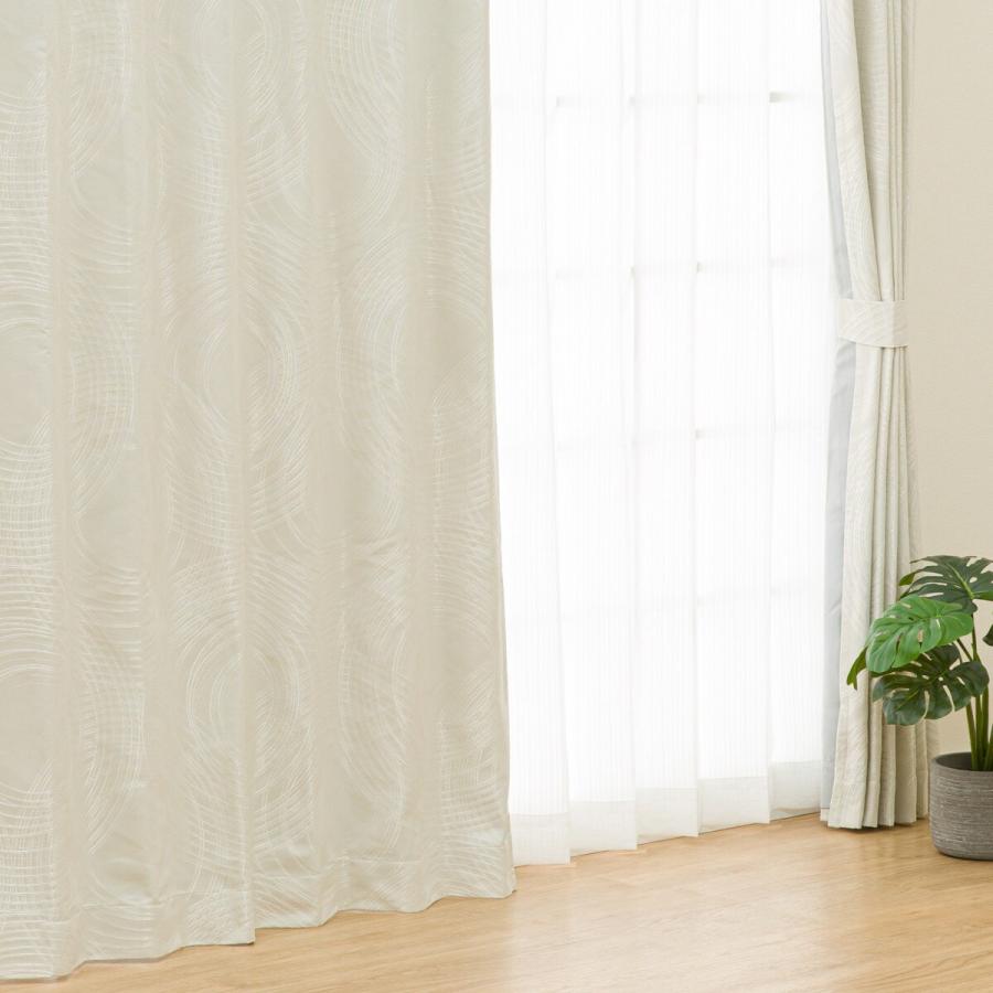 ニトリ（NITORI） 裏地付き遮光2級・遮熱カーテン(PK001 アイボリー