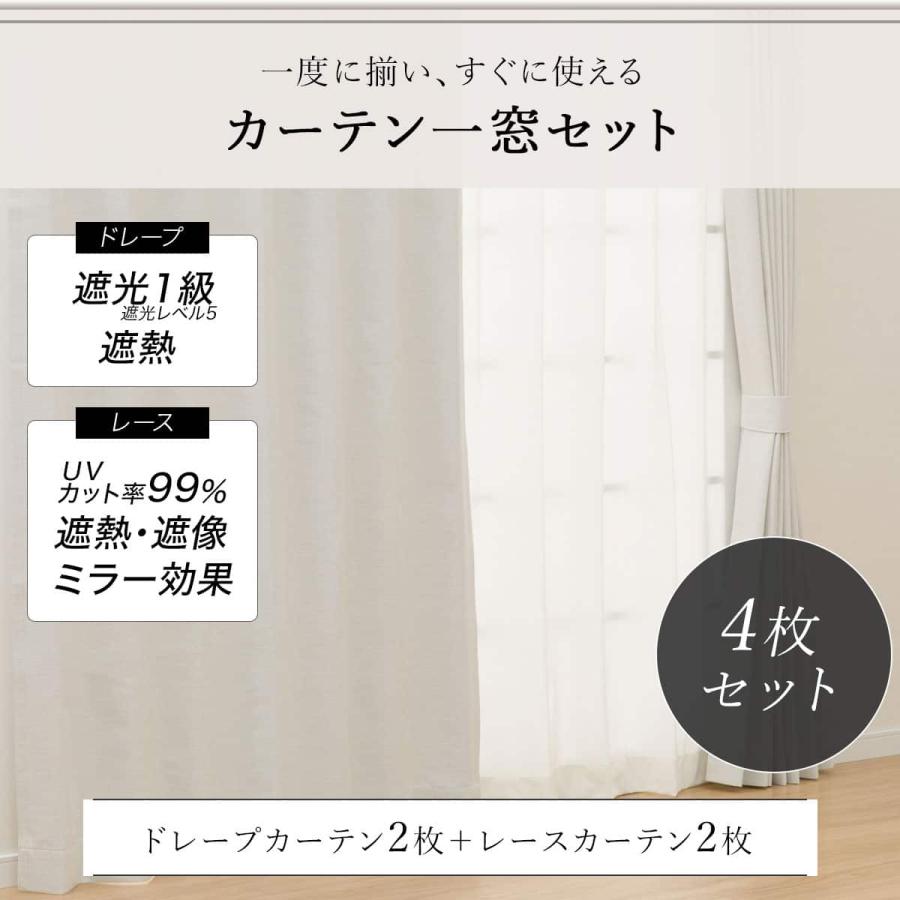 定価の半額以下】ニトリ 遮光1級・遮熱 カーテン＆レース 3窓分セット