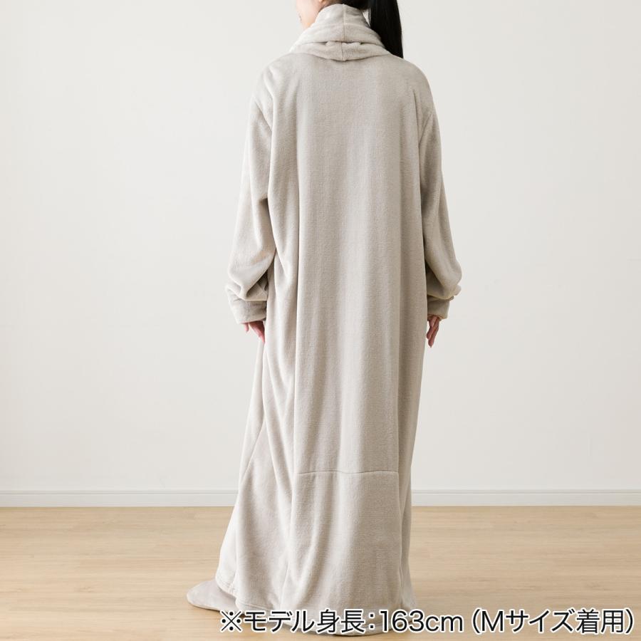 すっぽり収納 着る毛布 NウォームWSP 襟付きロング(NWWSP MO M すっぽり収納 着る毛布 NウォームWSP 襟付きロング(NWWSP MO M