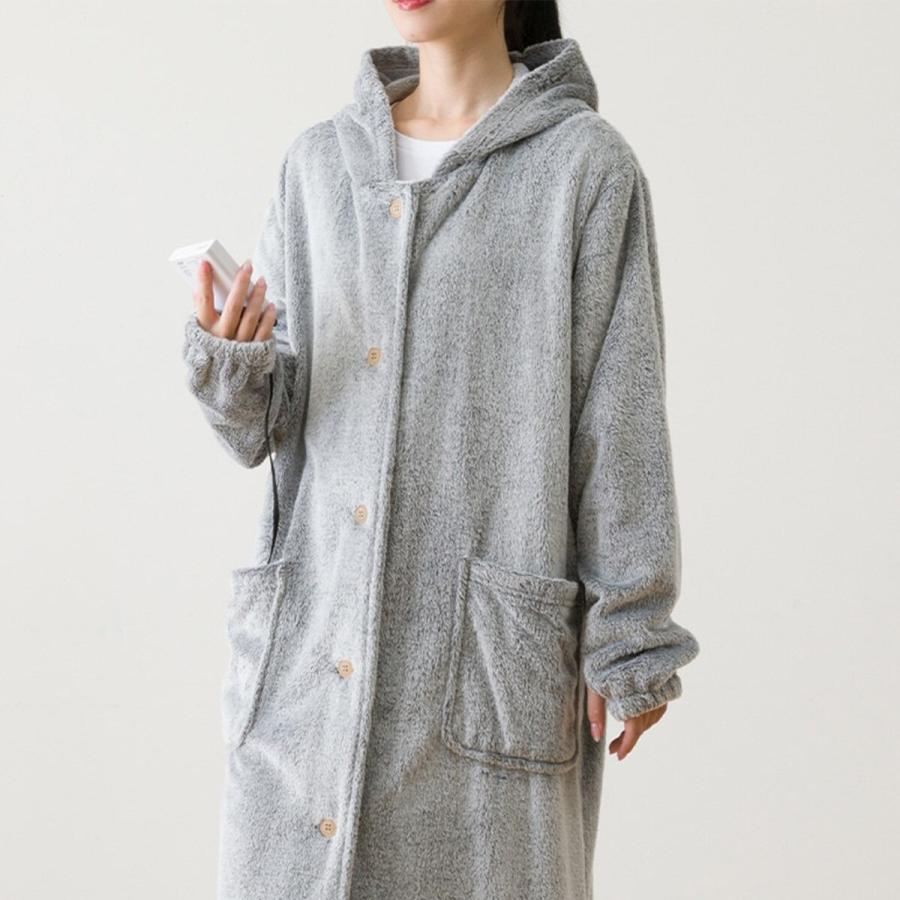ニトリ（NITORI） 洗えるUSB着る毛布フード付きロング(NウォームSP GYM