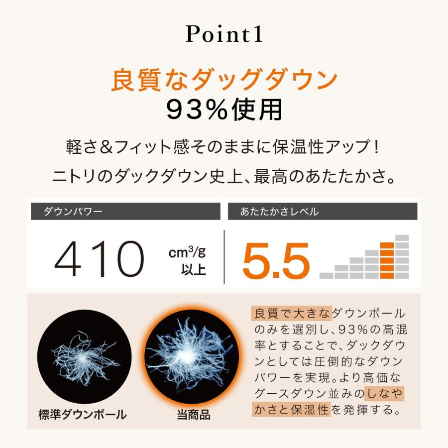 布団、寝具 掛け布団 羽毛掛ふとん 羽毛布団 ダブル(UL2 K2416 D) ニトリ