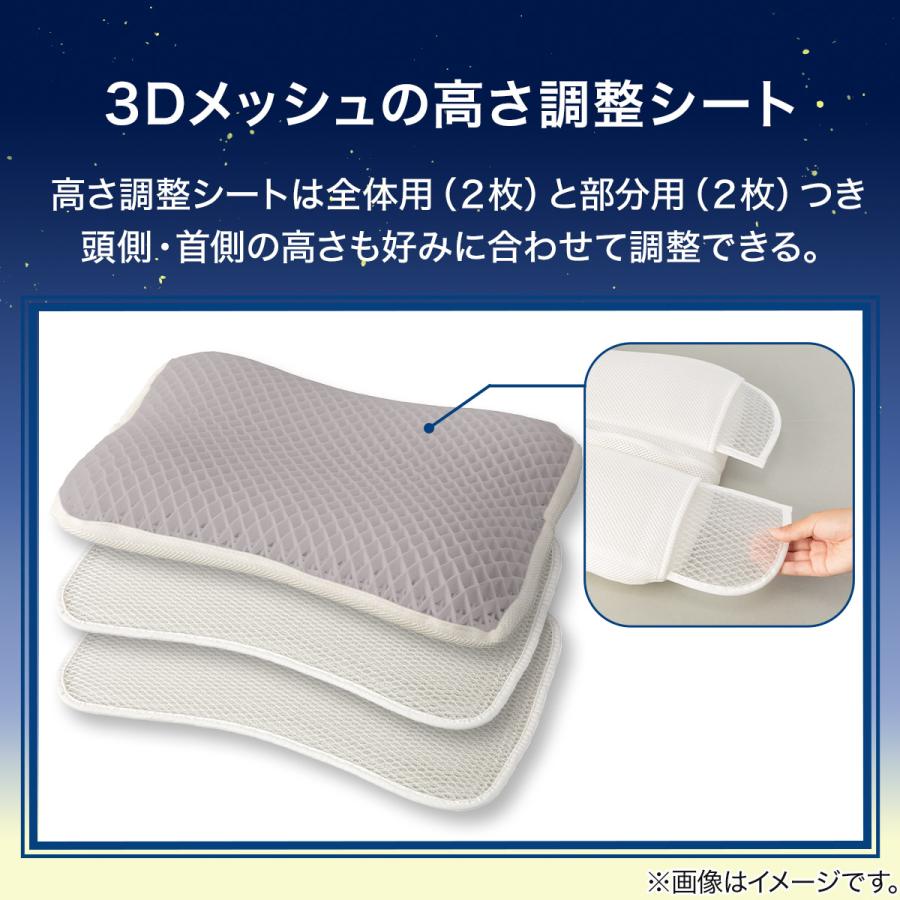 ニトリ（NITORI） 枕 まくら 高さ調整ができる TPE 高通気まくら(P2414