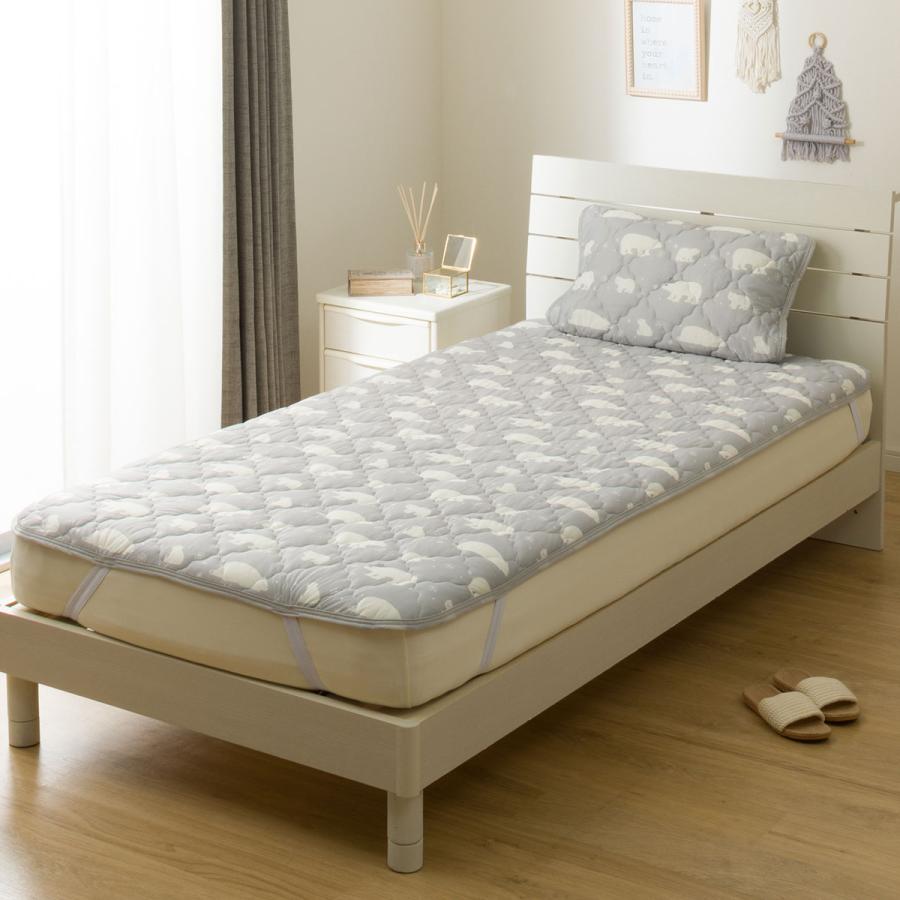 ニトリ（NITORI） 両面使える 敷パッド セミダブル(Nクール S2503 ベア