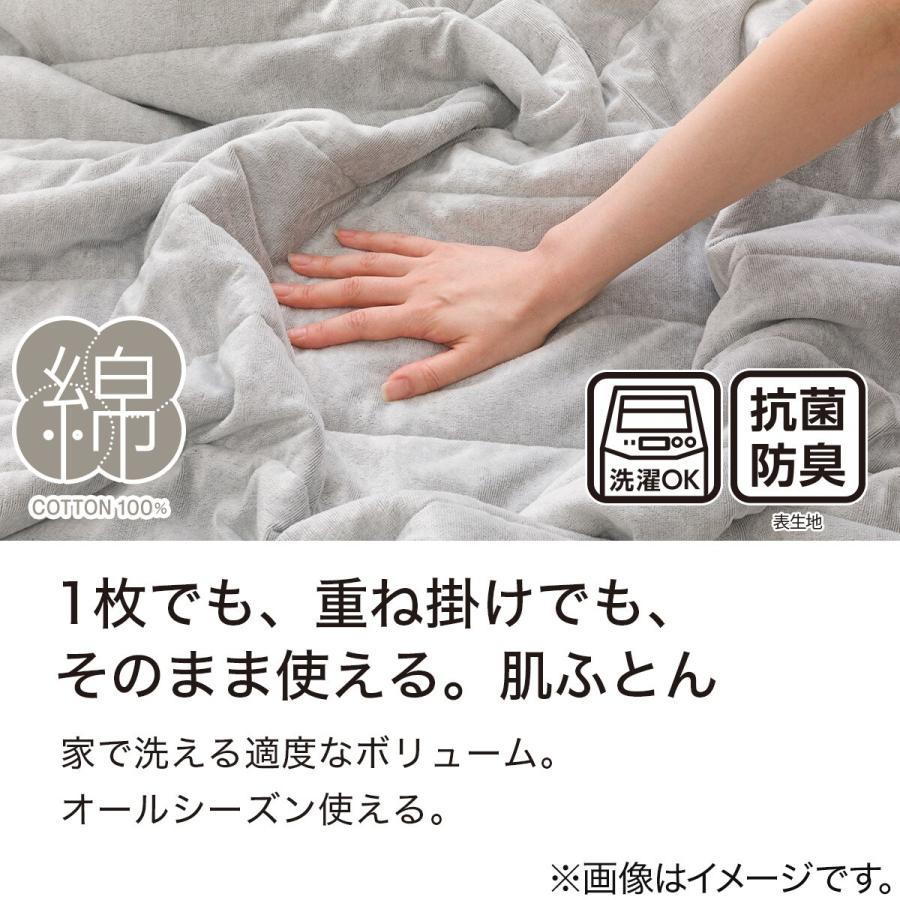 ニトリ（NITORI） 肌布団 シングル(コットンベロア S GY T04) : ニトリ