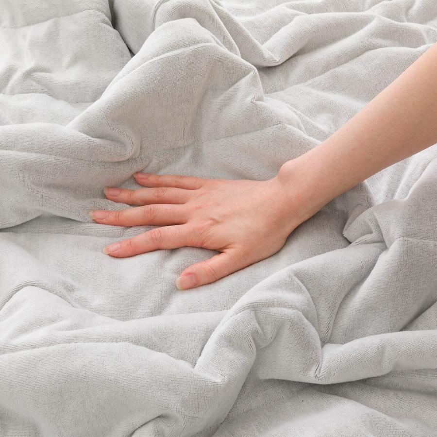 ニトリ（NITORI） 肌布団 シングル(コットンベロア S GY T04) : ニトリ