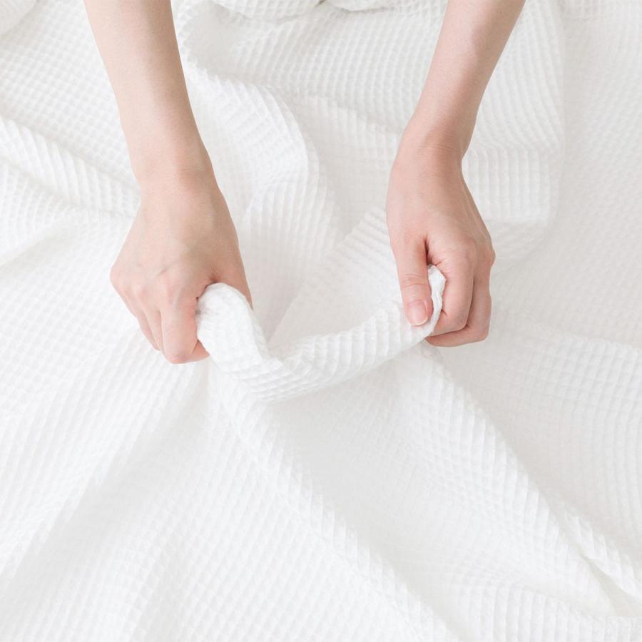 ワッフルケット　ホワイト なめらか ワッフルケット シングル ホワイト | Francfranc