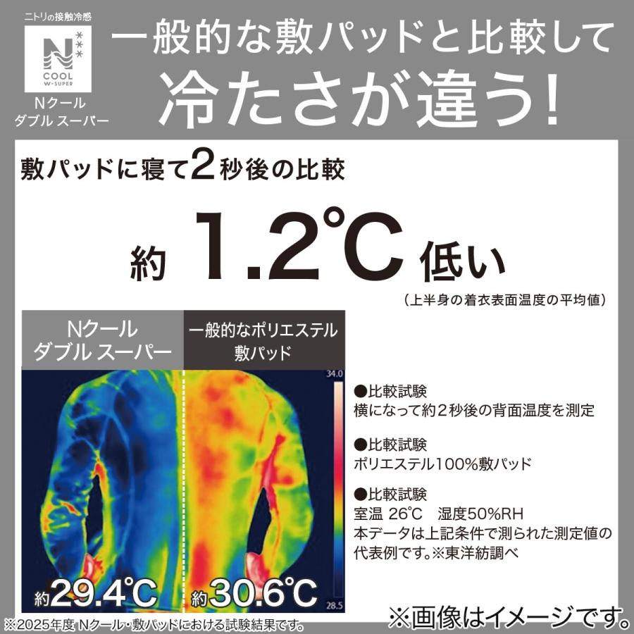 ニトリ（NITORI） 両面使える敷パッド シングル(NクールWSP S GY S2503 