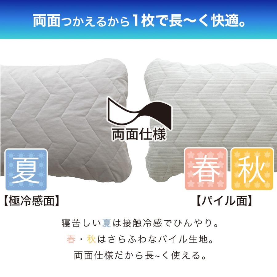 ニトリ（NITORI） 両面使えるすっぽりピローパッド( NクールWSP GY