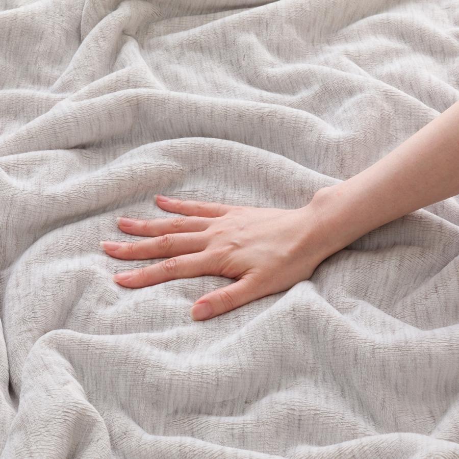 ニトリ 2枚合わせ毛布 ダブル(ミルクタッチ グレー D A2506