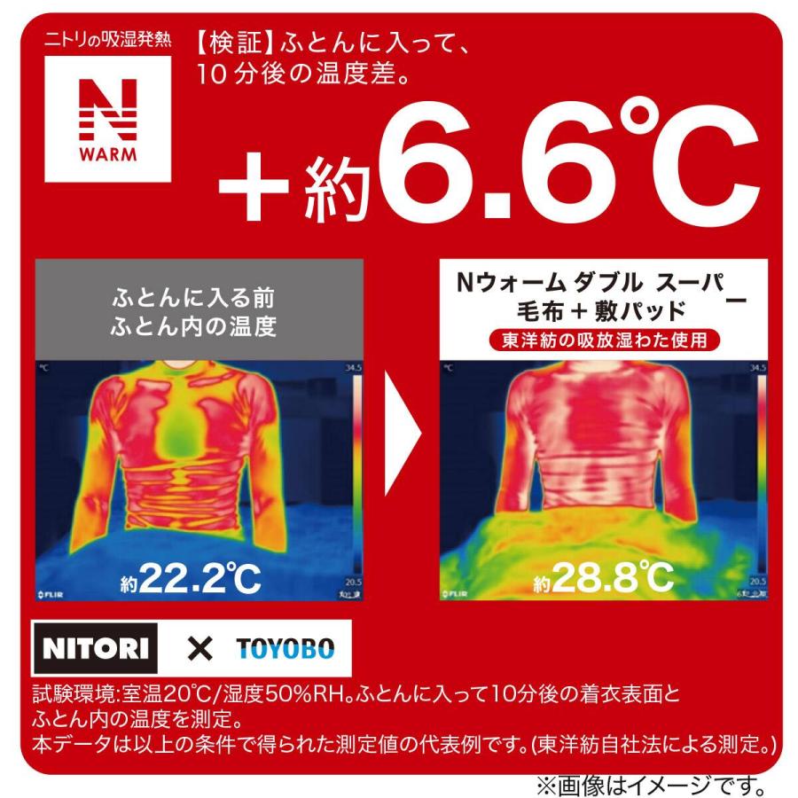 ニトリ（NITORI） 両面使える 敷きパッド セミダブル(NウォームWSP