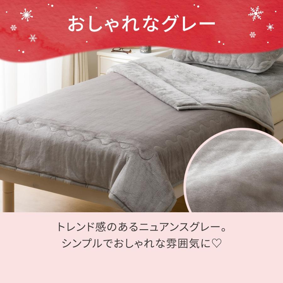 ニトリ（NITORI） 2枚合わせ 毛布 シングル(NウォームWSP グレー A25 