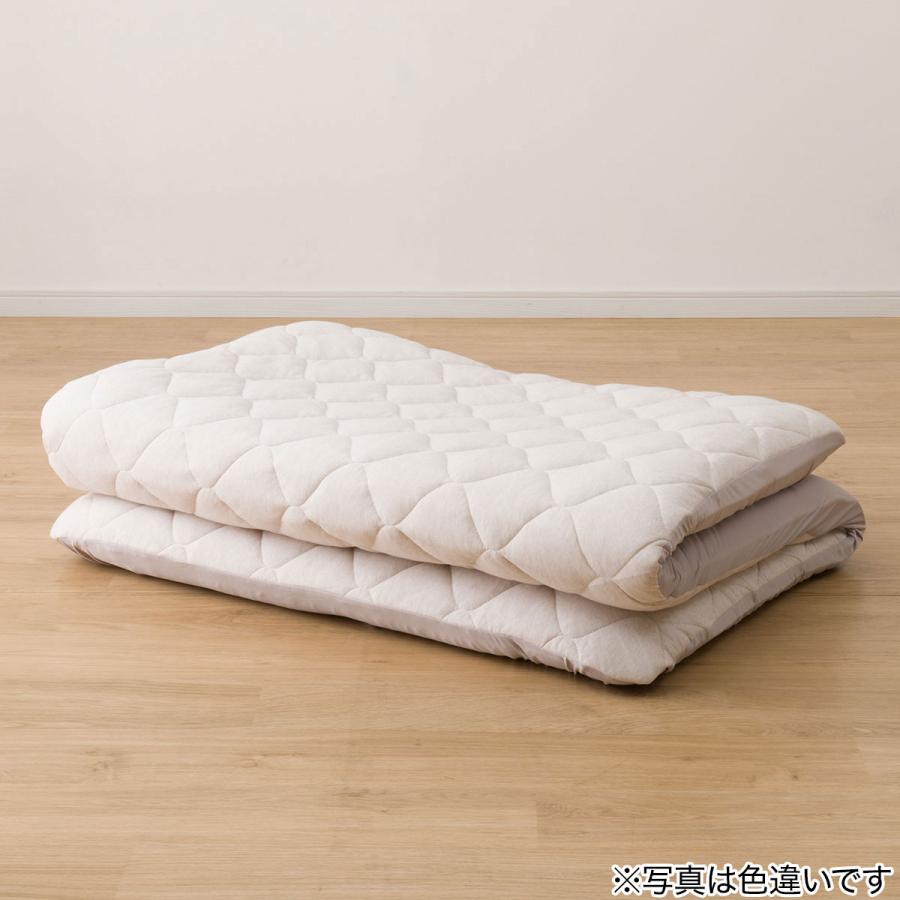 羊毛パッド　シングル　専用カバーつき② 日本製 ☆冬ぽかぽか　夏さわやか ニトリ（NITORI） BOXパッド シングル(オーガニックコットン混 OG2 T01