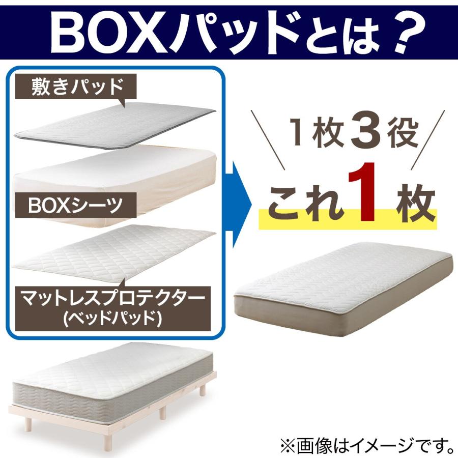 ニトリ（NITORI） BOXパッド シングル(オーガニックコットン混 OG2 T01