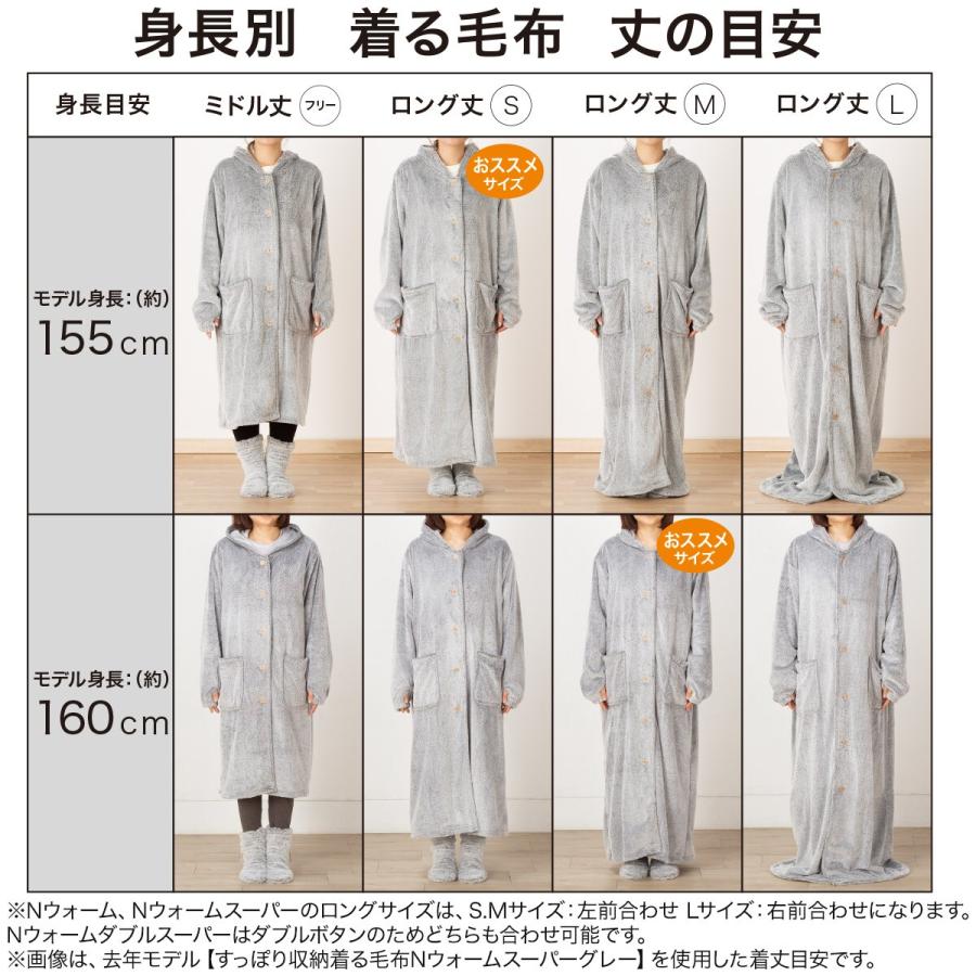ニトリ（NITORI） すっぽり収納 着る毛布(NウォームWSPフード付き