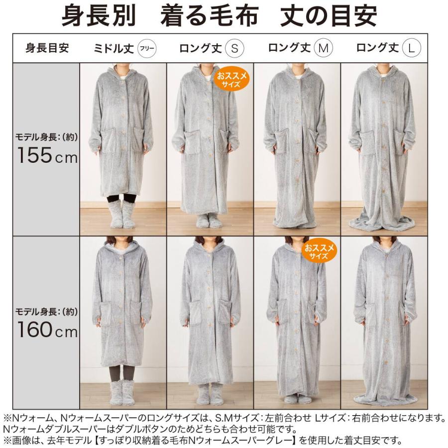 ニトリ（NITORI） すっぽり収納 着る毛布(NウォームWSP フード付き