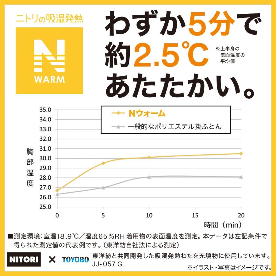 ニトリ（NITORI） カバーのいらない両面掛ふとん シングル(Nウォーム