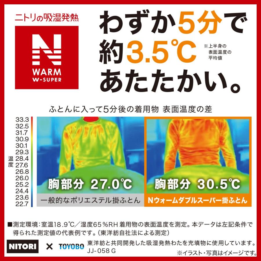 ニトリ（NITORI） カバーのいらない両面掛ふとん シングル(Nウォーム