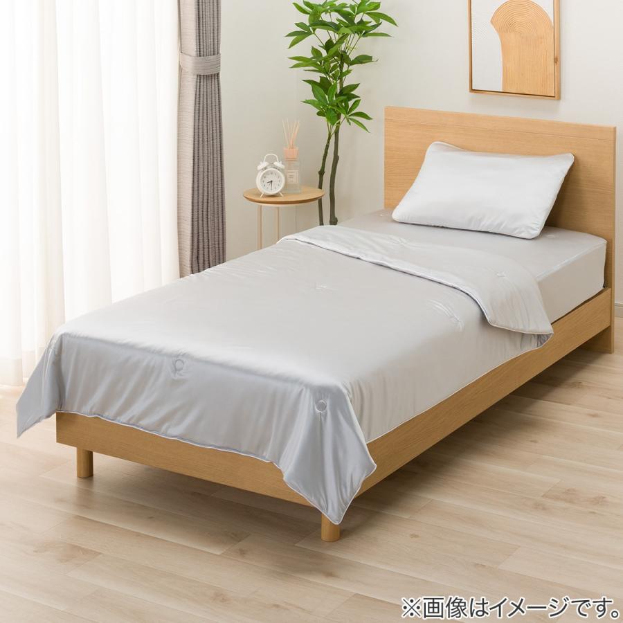 ニトリ（NITORI） BOXパッド シングル(シルキータッチ S グレー S2623