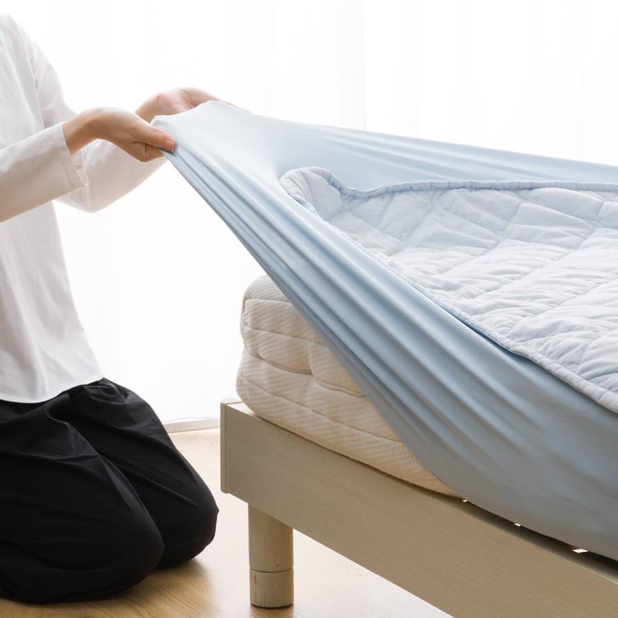 新品未使用 シングル ウールパッド シーツ付き ニトリ（NITORI） BOXパッド ボックスパッド セミダブル 冷感 ひんやり