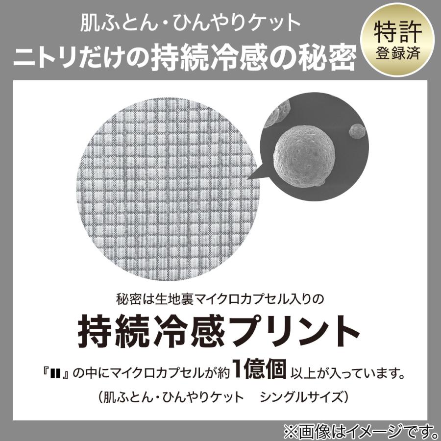 ニトリ（NITORI） 両面使える 肌布団 シングル(Nクール極冷 グレー