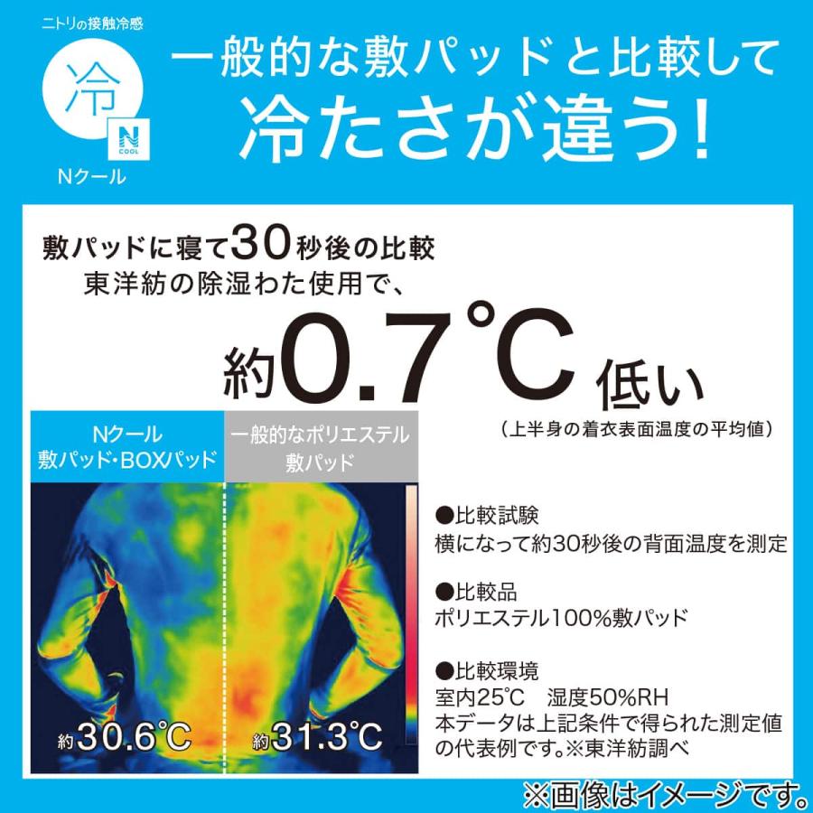 ニトリ（NITORI） 両面使える 敷パッド シングル( Nクール ブルー S26
