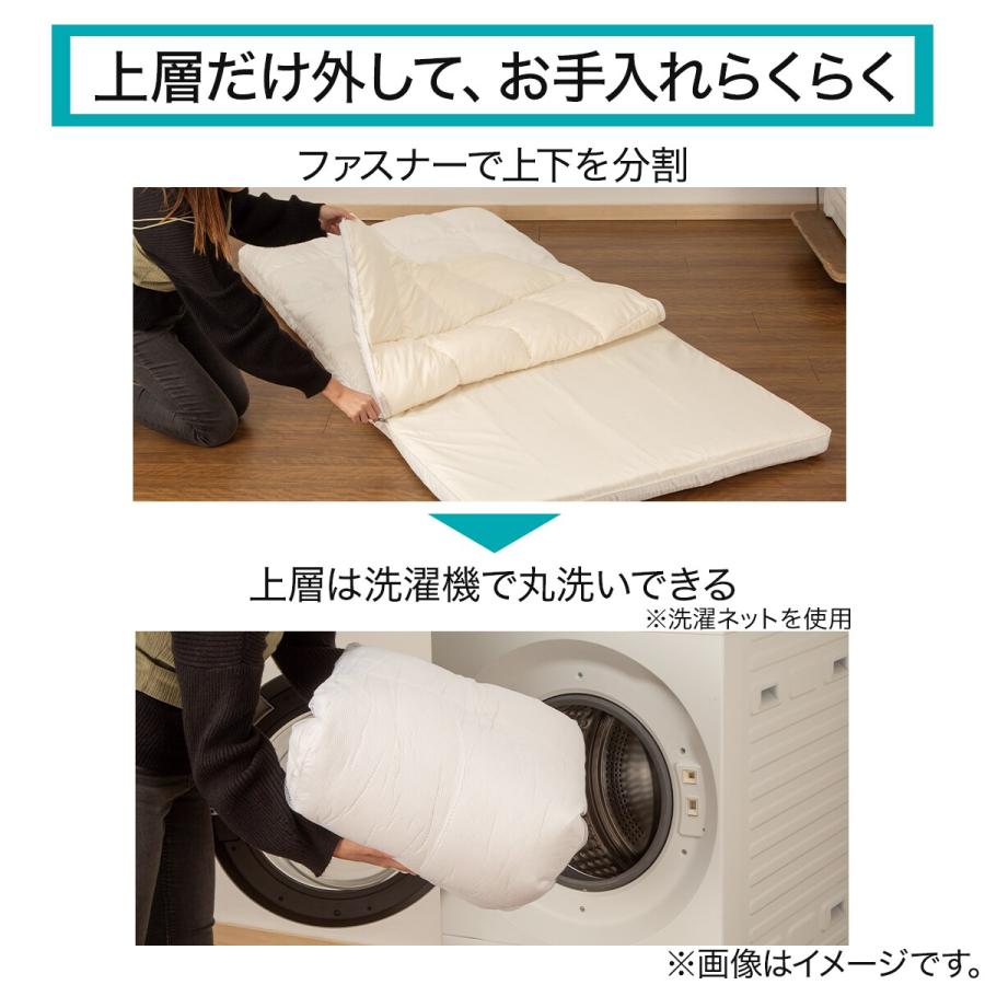 ニトリ（NITORI） カバーが 洗える ボリューム敷布団 除湿わた入り