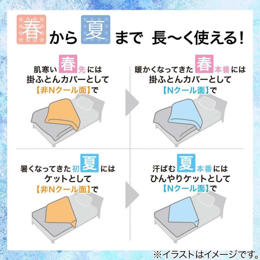 ニトリ（NITORI） ひんやりケットにもなる 掛け布団カバー シングル(N