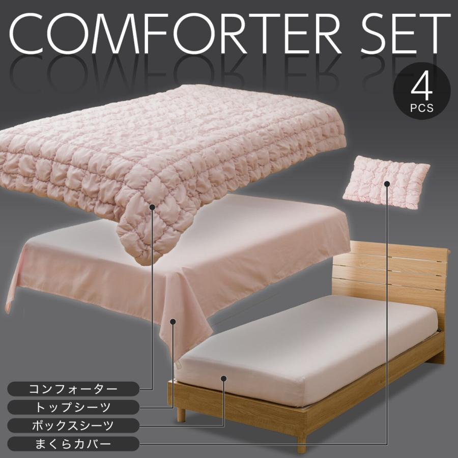 ニトリ（NITORI） ベッド用寝具 4点セット (C2605 シングル ポコポコ