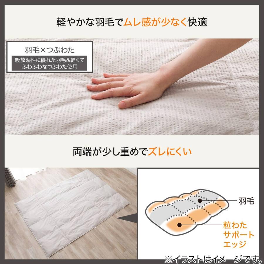 ニトリ（NITORI） 掛け布団 布団 つぶ綿入りダウンケット 洗える 乾燥