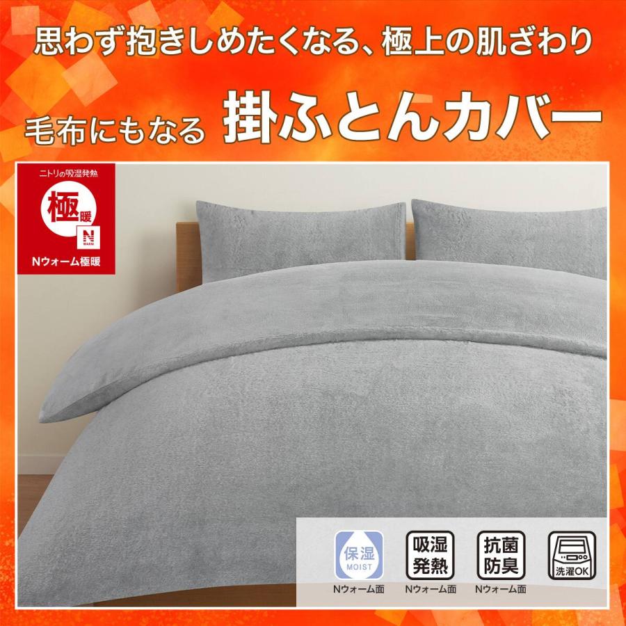 ニトリ（NITORI） 毛布にもなる あったか 掛け布団カバー クイーン(N