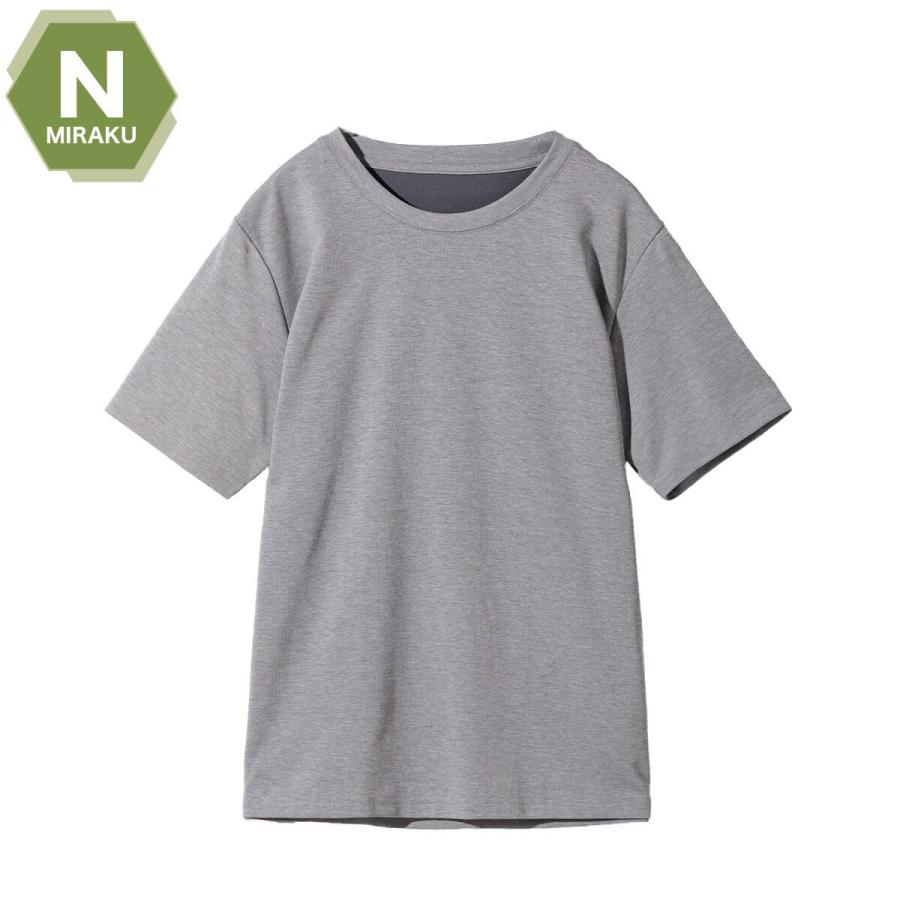 MENS 着るだけで疲労回復リカバリーウェア 半袖Tシャツ(Nミラク グレーLL) ニトリ