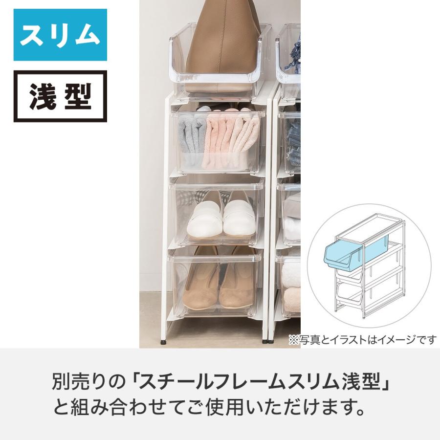 ニトリ（NITORI） クリア収納 オープンボックス (スリム浅型) : ニトリ
