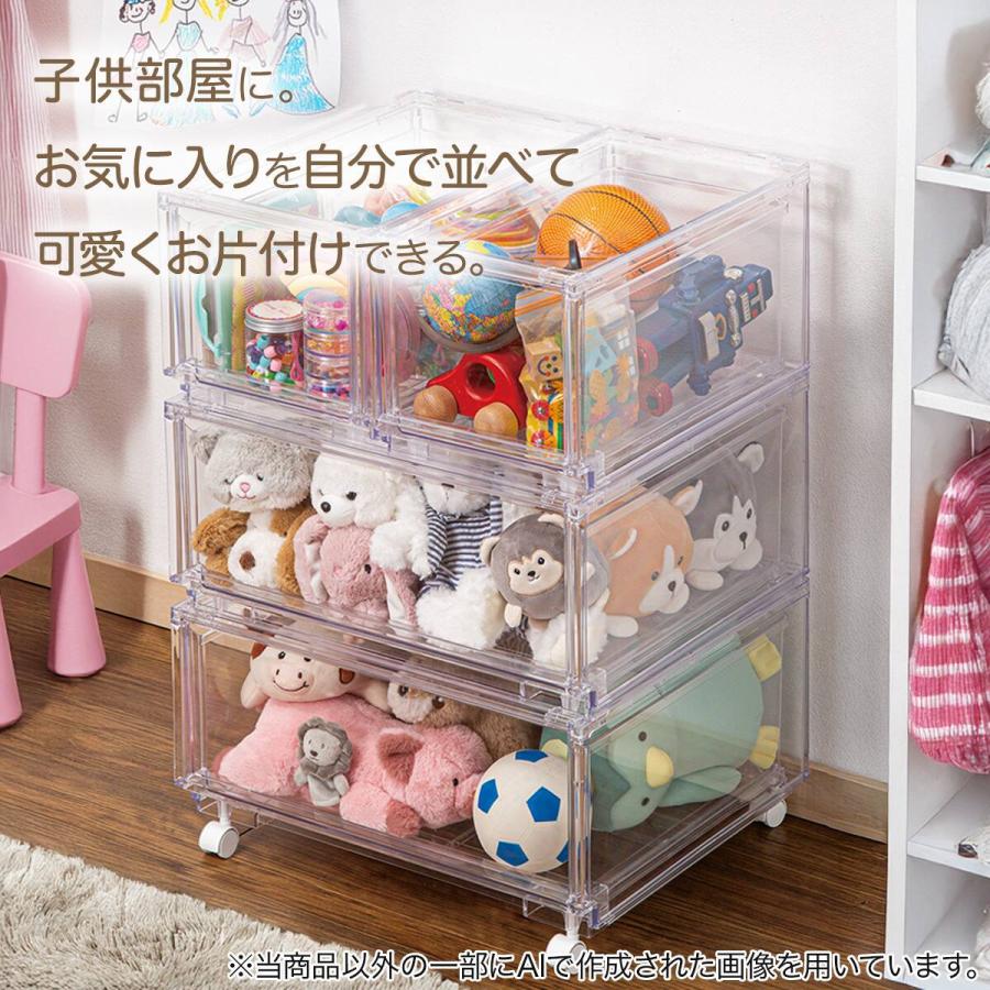 組合せ可能な 透明収納ケース 4点セット (幅78cm×高さ48cm NS5224-2) ニトリ_7