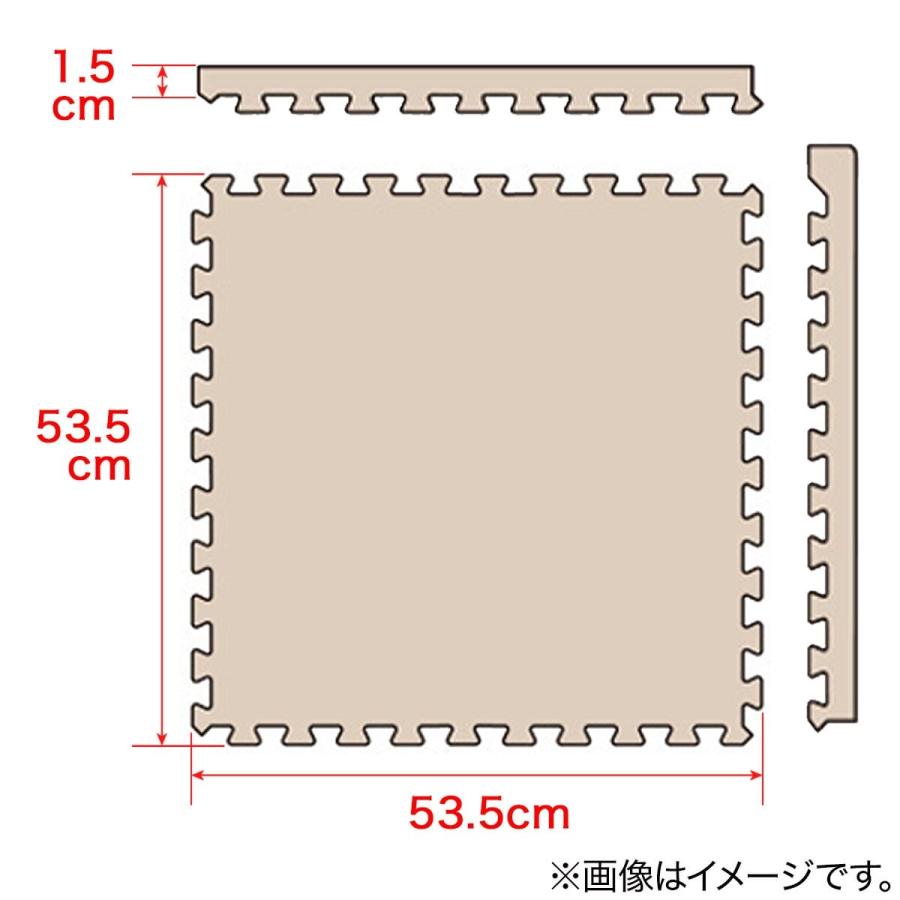 ニトリ（NITORI） 弾力に優れている木目調パズルマット 4枚 ふち付き