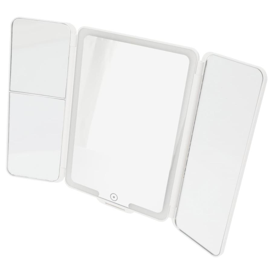 ニトリ（NITORI） LED三面鏡卓上ミラー(ホワイト DH03) デコホーム