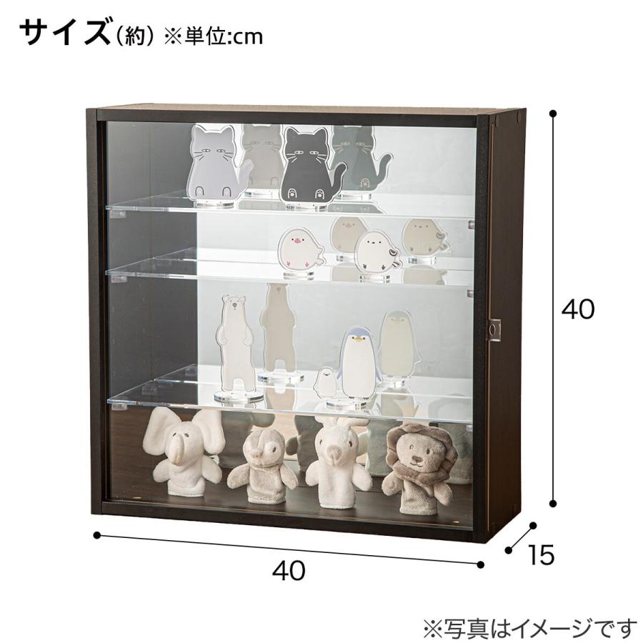 ニトリ　ディスプレイケース ニトリ コレクションボード(セアC BK) 飾り棚 ディスプレイ