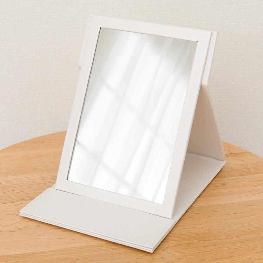 ニトリ（NITORI） 折り立てミラー(ホワイト 01NH03) : ニトリ Yahoo!店