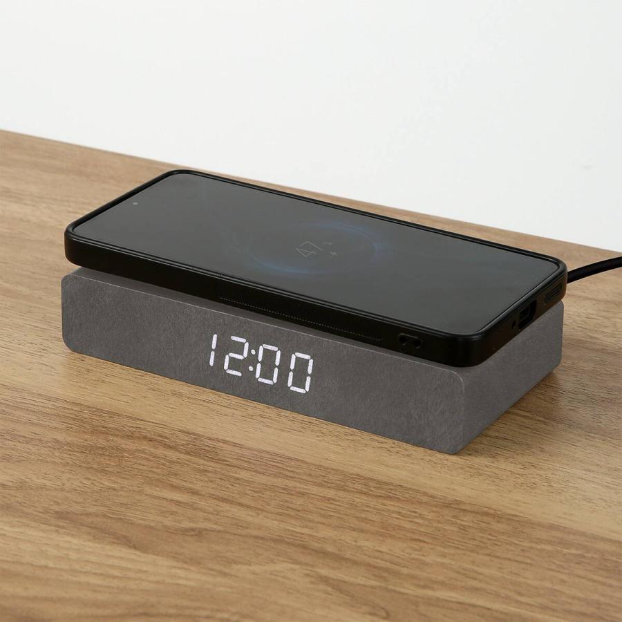 ニトリ（NITORI） 置くだけスマホ充電LED時計(SC 004HT BK) : ニトリ