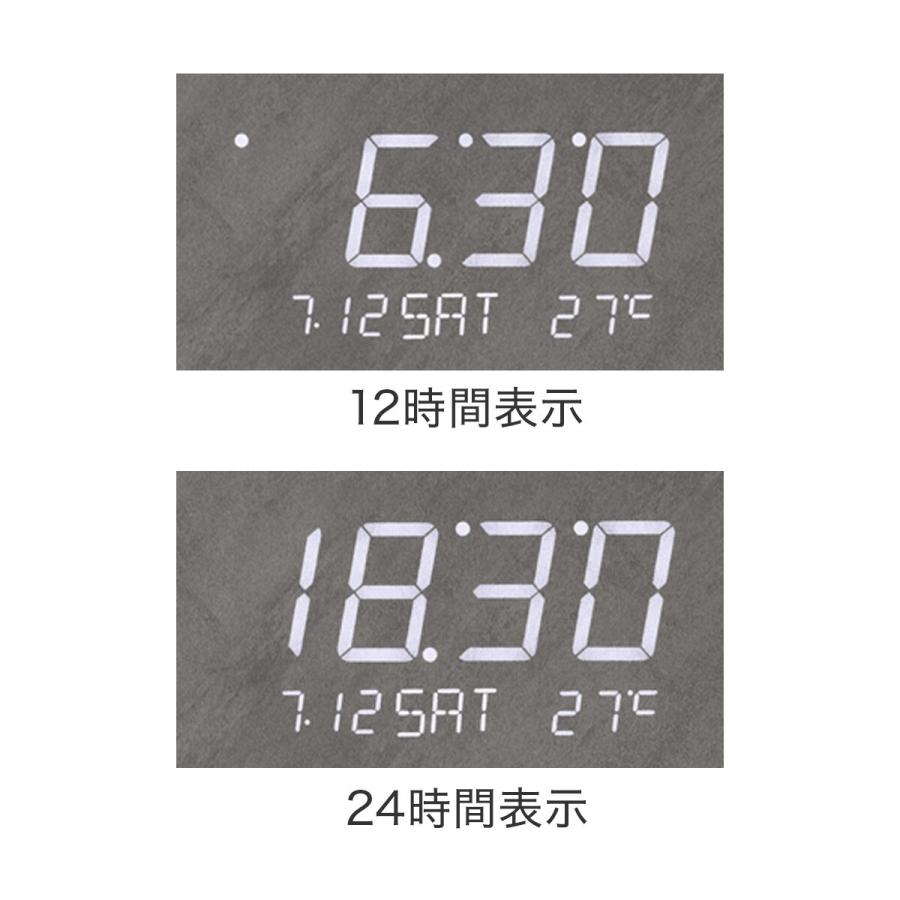 波動調整 デジタル表示 ニトリ（NITORI） LEDデジタル掛け置き兼用時計(ブラック 002HT