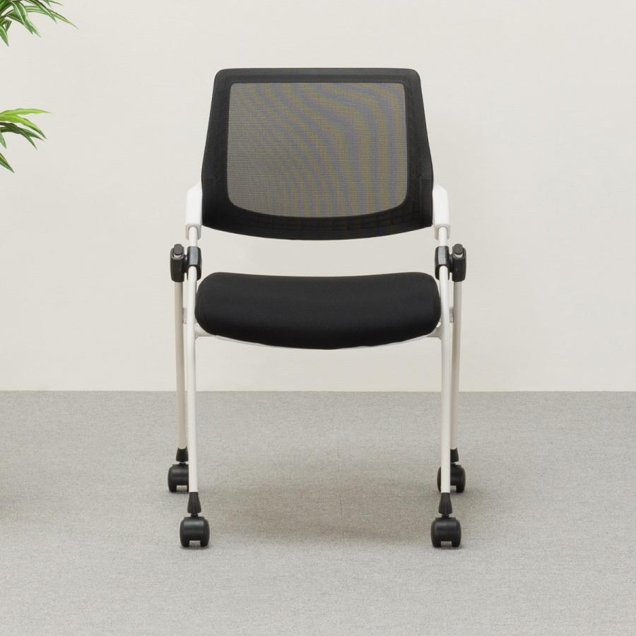 【ウリ】椅子② (3/5) ニトリ（NITORI） ミーティングチェア(X-16W2 WH/BK) : ニトリ Yahoo