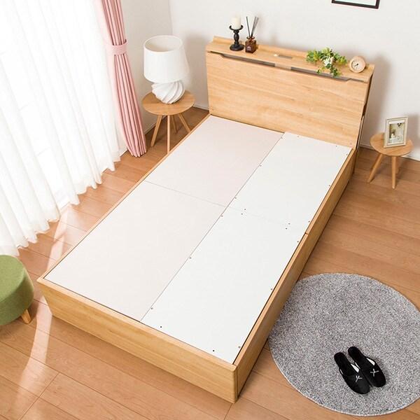 ニトリ】収納付きセミダブルベッドフレーム（コンソン 深型/MBR）