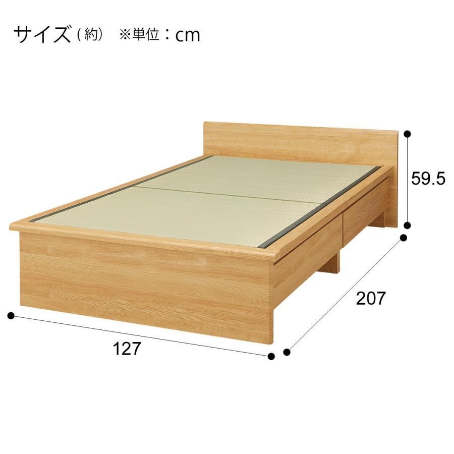 【超美品‼️】定価84,990円♪現行モデル ニトリ セミダブル畳ベッド(シデン) ニトリ(NITORI) セミダブル畳ベッド（シデン JP-F38 引出し付き