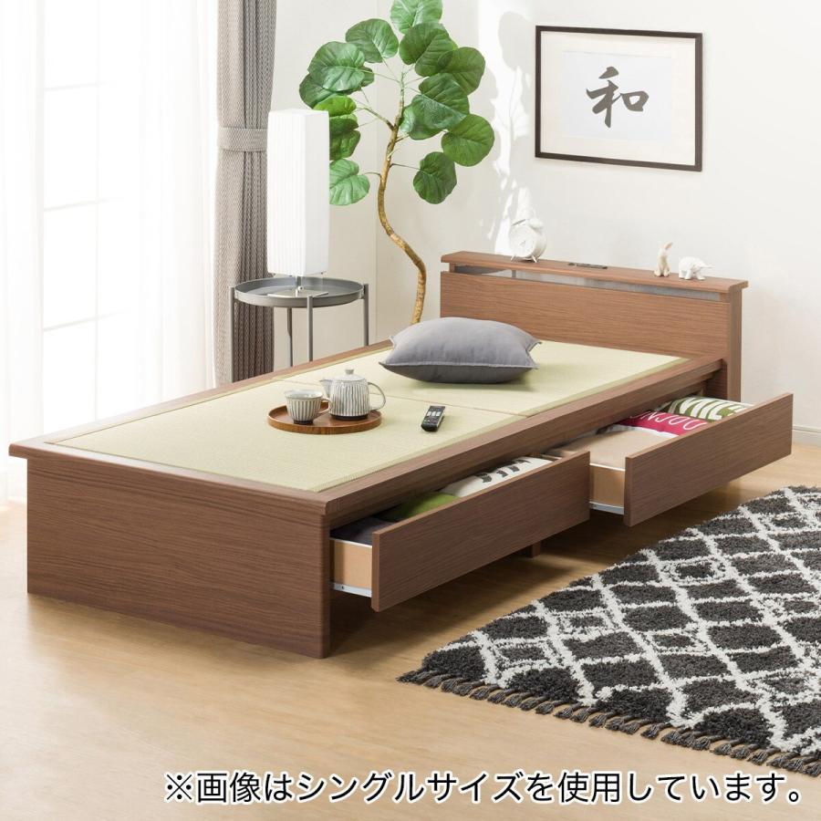 ニトリ（NITORI） セミダブル畳ベッド(シデンDH C38 MBR) : ニトリ 