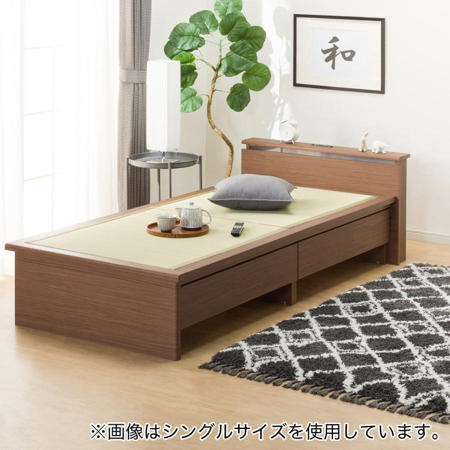 ニトリ（NITORI） セミダブル畳ベッド(シデンDH C38 MBR) : ニトリ